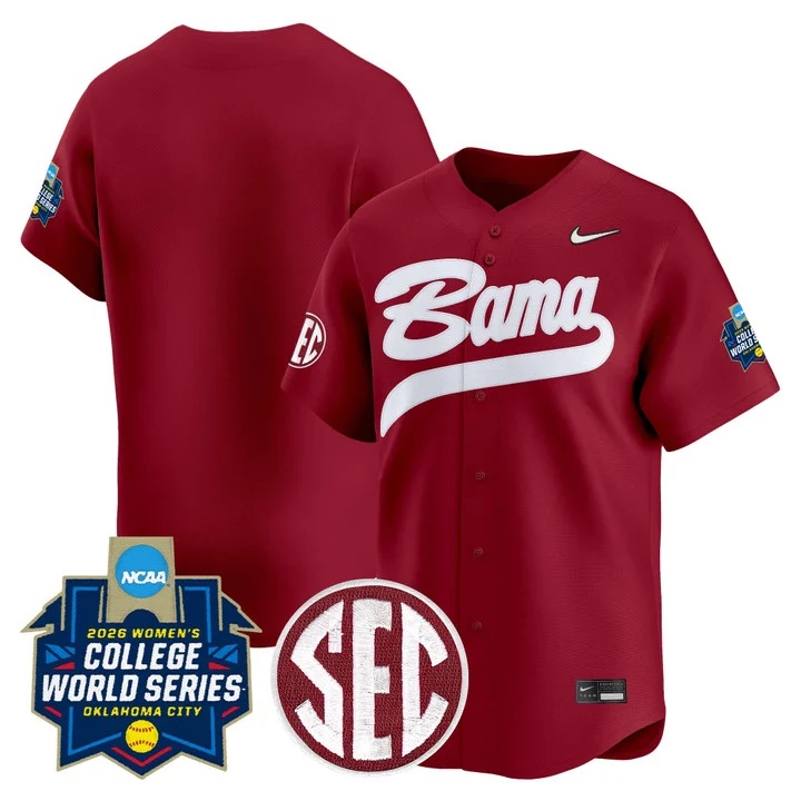 Men's Size - Alabama Softball 2026 World Series (WCWS) Vapor Premier Limited Jersey BLANK