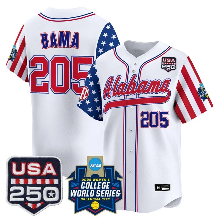 Men's Size - Alabama Softball America 250 Edition Vapor Premier Limited Jersey #205 BAMA