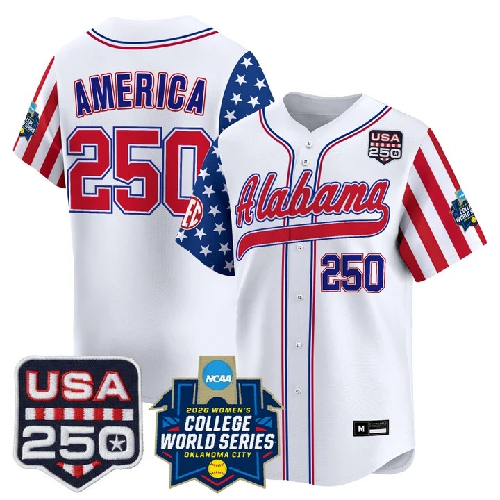 Men's Size - Alabama Softball America 250 Edition Vapor Premier Limited Jersey #250 AMERICA