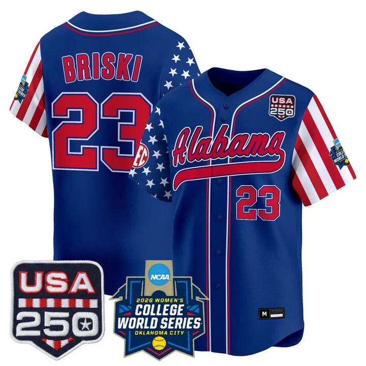 Men's Size - Alabama Softball America 250 Edition Vapor Premier Limited Jersey ROYAL #23 JOCELYN BRISKI