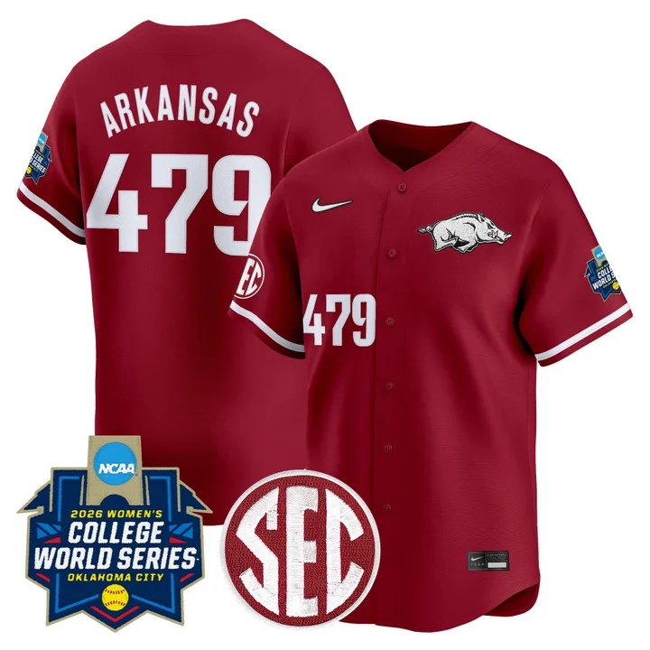 Men's Size - Arkansas Softball 2026 World Series (WCWS) Vapor Premier Limited Jersey #479 ARKANSAS