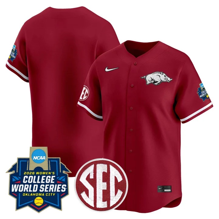 Men's Size - Arkansas Softball 2026 World Series (WCWS) Vapor Premier Limited Jersey BLANK