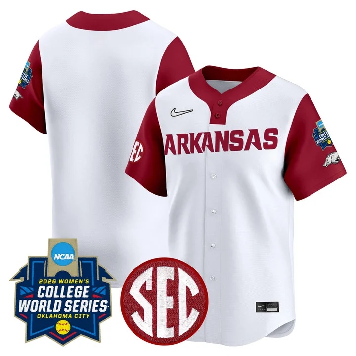 Men's Size - Arkansas Softball 2026 World Series (WCWS) Vapor Premier Limited Jersey white blank