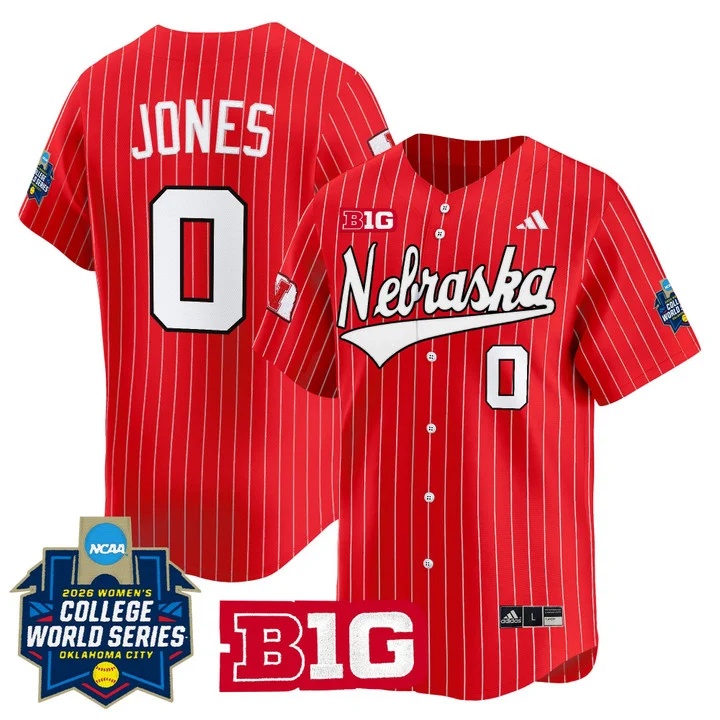 Men's Size - Nebraska Cornhuskers Softball 2026 World Series (WCWS) Vapor Premier Limited Jersey #0 SKARLETT JONES