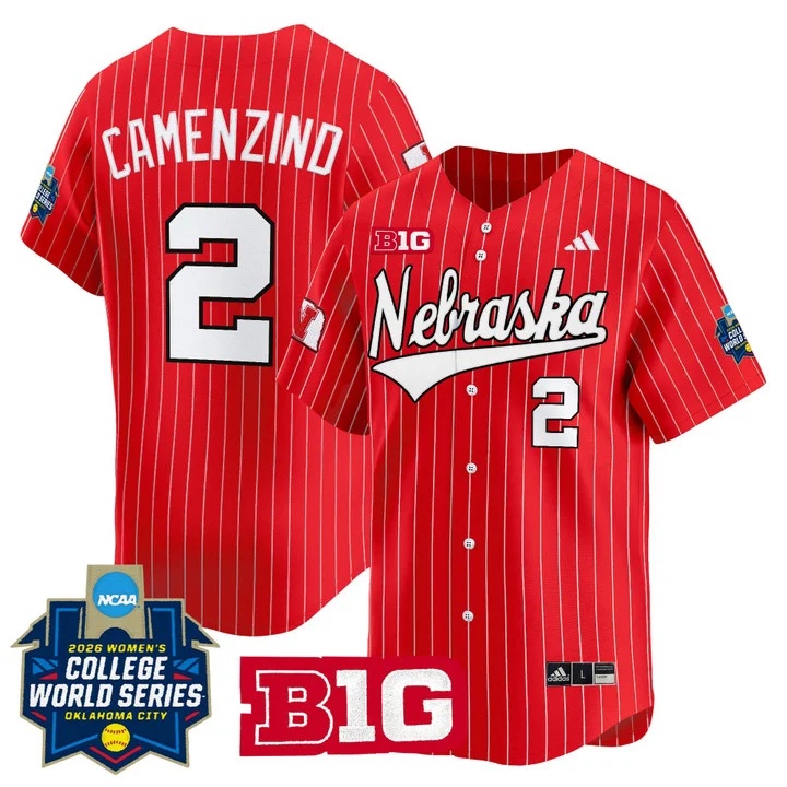 Men's Size - Nebraska Cornhuskers Softball 2026 World Series (WCWS) Vapor Premier Limited Jersey #2 LAUREN CAMENZIND