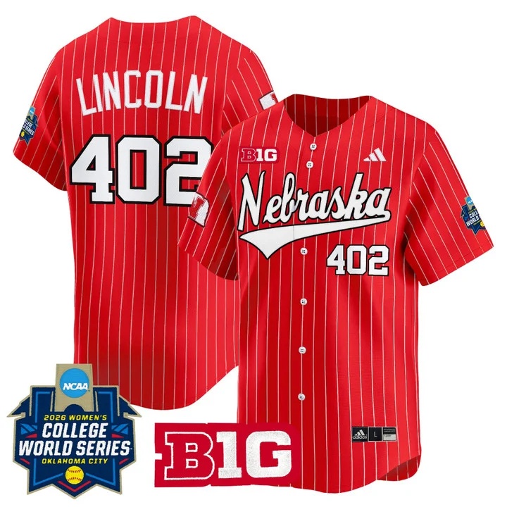Men's Size - Nebraska Cornhuskers Softball 2026 World Series (WCWS) Vapor Premier Limited Jersey #402 LINCOLN