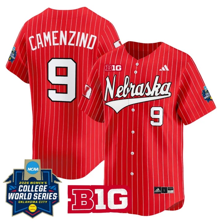 Men's Size - Nebraska Cornhuskers Softball 2026 World Series (WCWS) Vapor Premier Limited Jersey #9 HANNAH CAMENZIND