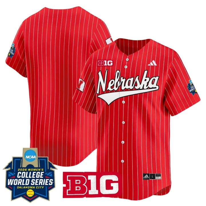 Men's Size - Nebraska Cornhuskers Softball 2026 World Series (WCWS) Vapor Premier Limited Jersey BLANK