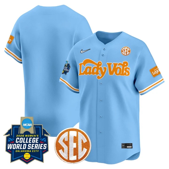 Men's Size - Tennessee Volunteers Softball 2026 World Series (WCWS) Vapor Premier Limited Jersey BLUE BLANK