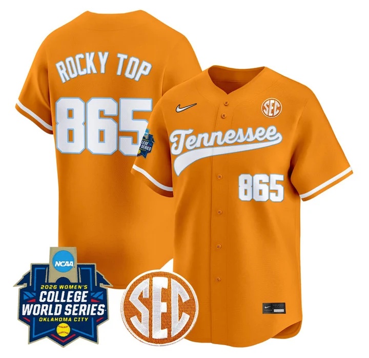 Men's Size - Tennessee Volunteers Softball 2026 World Series (WCWS) Vapor Premier Limited Jersey ORANGE#865 ROCKY TOP