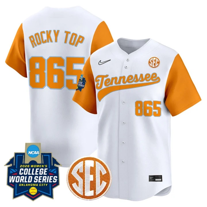 Men's Size - Tennessee Volunteers Softball 2026 World Series (WCWS) Vapor Premier Limited Jersey WHITE#865 ROCKY TOP