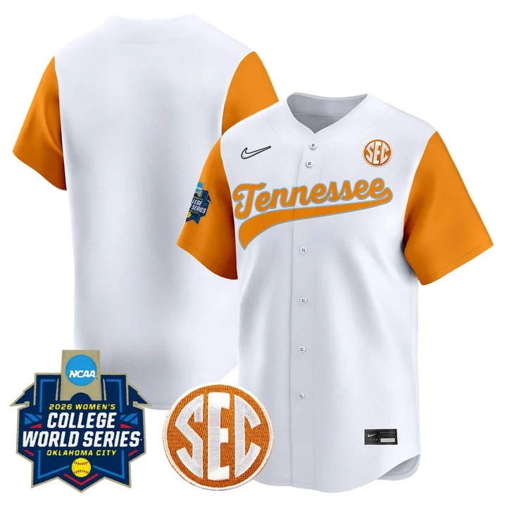 Men's Size - Tennessee Volunteers Softball 2026 World Series (WCWS) Vapor Premier Limited Jersey WHITE BLANK