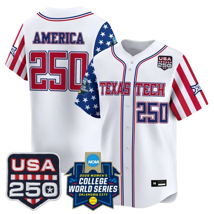 Men's Size - Texas Tech Red Raiders America 250 Edition Vapor Premier Limited Jersey #250 AMERICA