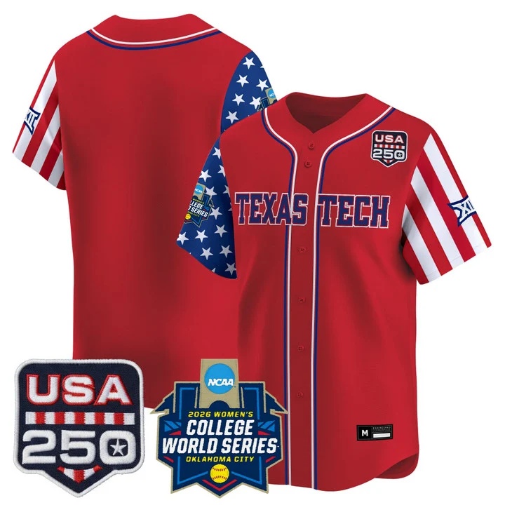 Men's Size - Texas Tech Red Raiders America 250 Edition Vapor Premier Limited Jersey RED BLANK
