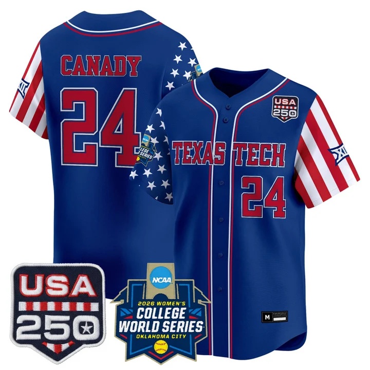 Men's Size - Texas Tech Red Raiders America 250 Edition Vapor Premier Limited Jersey ROYAL #24 NIJAREE CANADY