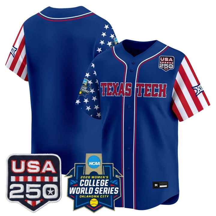 Men's Size - Texas Tech Red Raiders America 250 Edition Vapor Premier Limited Jersey ROYAL BLANK