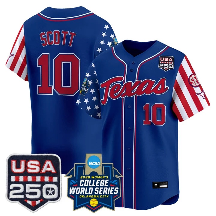 Men's Size -Texas Longhorn America 250 Edition Vapor Premier Limited Jersey royal #10 MIA SCOTT