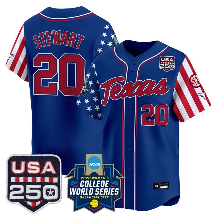 Men's Size -Texas Longhorn America 250 Edition Vapor Premier Limited Jersey royal #20 KATIE STEWART