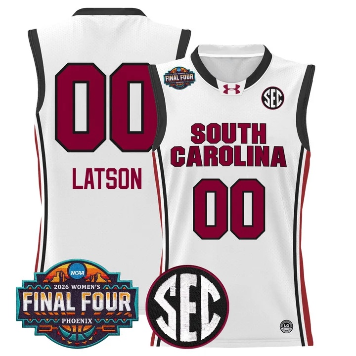 Men's Size South Carolina Gamecocks 2026 Women's Tournament Final Four Basketball Jersey #00 TA'NIYA LATSON