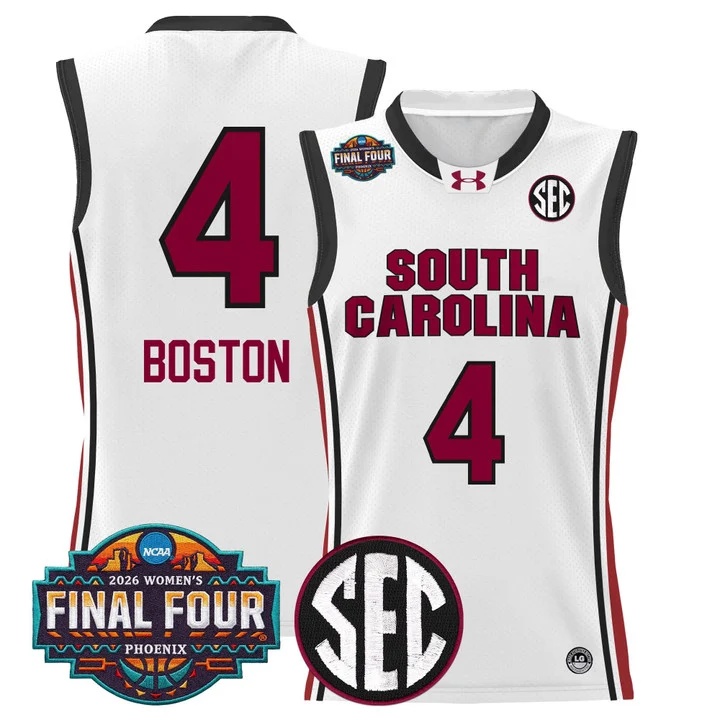 Men's Size South Carolina Gamecocks 2026 Women's Tournament Final Four Basketball Jersey #4 ALIYAH BOSTON