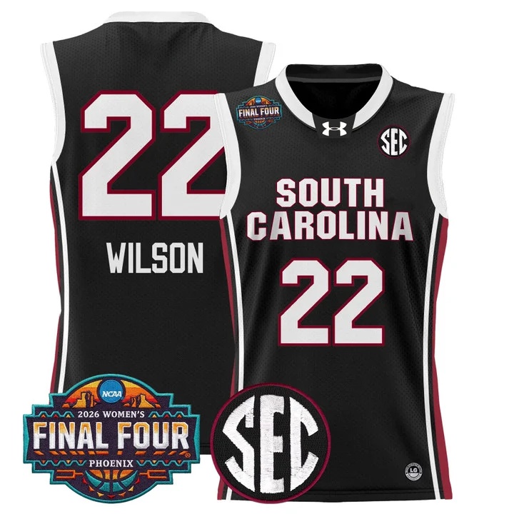 Men's Size South Carolina Gamecocks 2026 Women's Tournament Final Four Basketball Jersey BLACK #22 A'JA WILSON