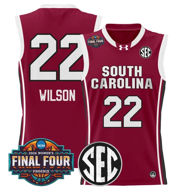 Men's Size South Carolina Gamecocks 2026 Women's Tournament Final Four Basketball Jersey GARNET #22 A'JA WILSON