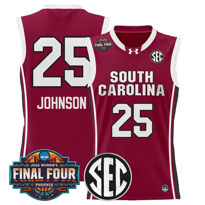 Men's Size South Carolina Gamecocks 2026 Women's Tournament Final Four Basketball Jersey GARNET #25 RAVEN JOHNSON