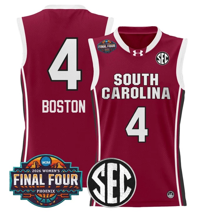 Men's Size South Carolina Gamecocks 2026 Women's Tournament Final Four Basketball Jersey GARNET #4 ALIYAH BOSTON