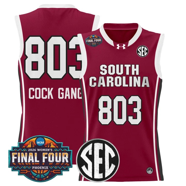Men's Size South Carolina Gamecocks 2026 Women's Tournament Final Four Basketball Jersey GARNET #803 COCK GANG