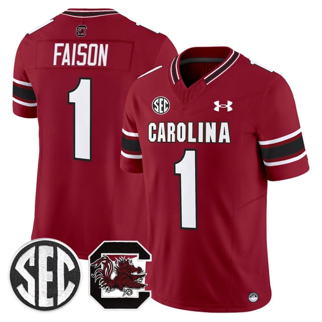 Men's South Carolina Gamecocks 2025 Vapor Limited Jersey #1 Rahsul Faison