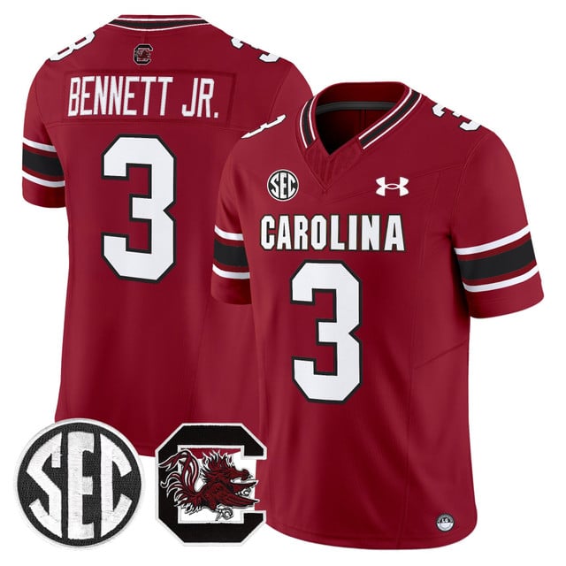 Men's South Carolina Gamecocks 2025 Vapor Limited Jersey #3 Mazeo Bennett Jr.