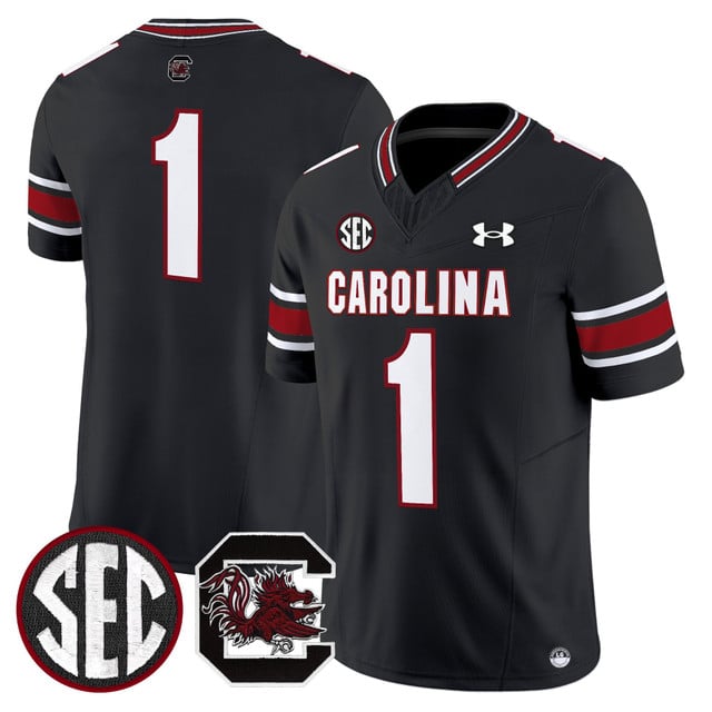 Men's South Carolina Gamecocks 2025 Vapor Limited Jersey black #1