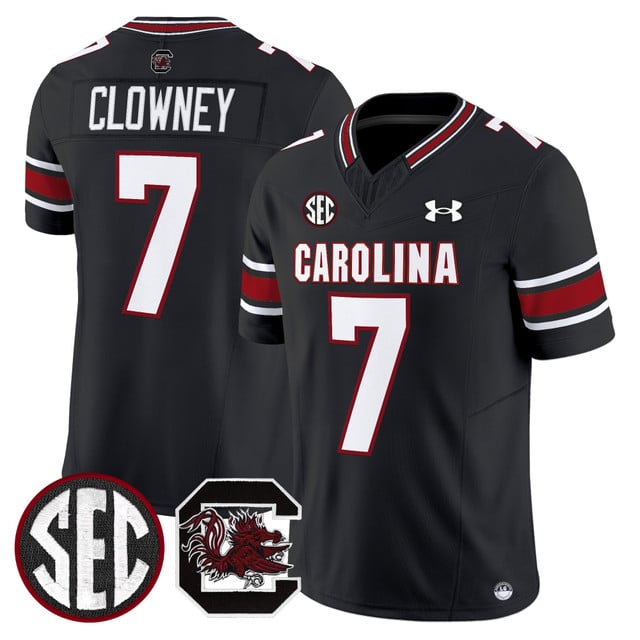 Men's South Carolina Gamecocks 2025 Vapor Limited Jersey black #7 Jadeveon Clowney