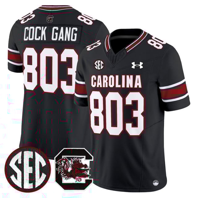 Men's South Carolina Gamecocks 2025 Vapor Limited Jersey black #803 Cock Gang