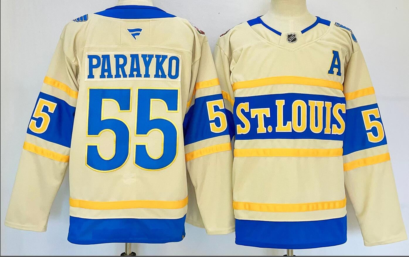 Men's St. Louis Blues #55 Colton Parayko Cream 2024-25 Winter Classic Jersey