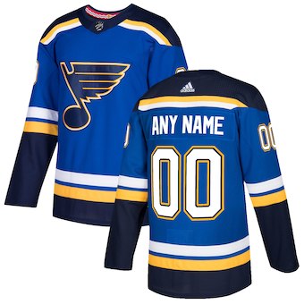 Men's St. Louis Blues adidas Blue Home Custom Jersey Stitched