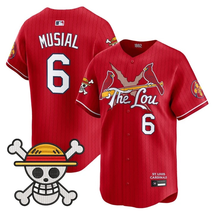 Men's St. Louis Cardinals x One Piece Vapor Premier Limited Jersey #6 STAN MUSIAL