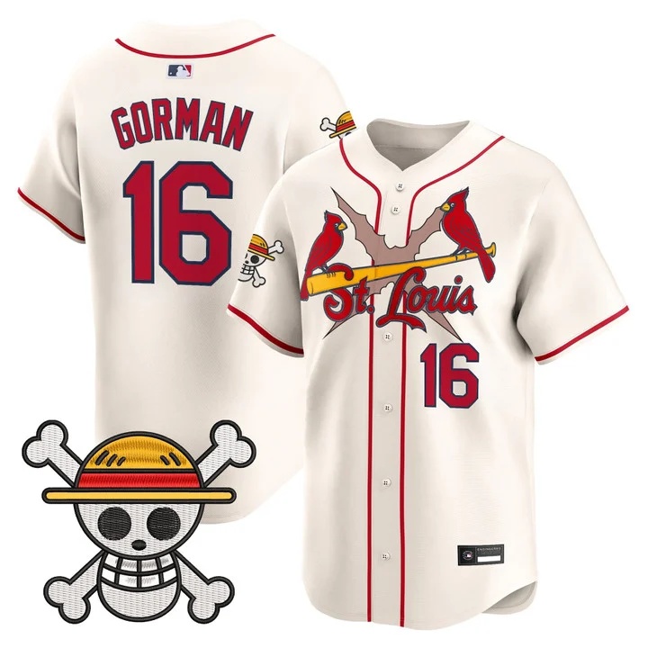 Men's St. Louis Cardinals x One Piece Vapor Premier Limited Jersey CREAM #16 NOLAN GORMAN
