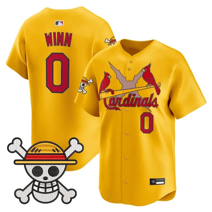 Men's St. Louis Cardinals x One Piece Vapor Premier Limited Jersey GOLD #0 MASYN WINN
