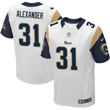 Men's St. Louis Rams #31 Maurice Alexander White Road NFL Nike Elite Jersey