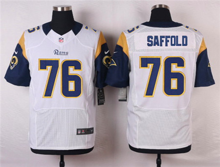 Men's St. Louis Rams #76 Rodger Saffold White Road NFL Nike Elite Jersey