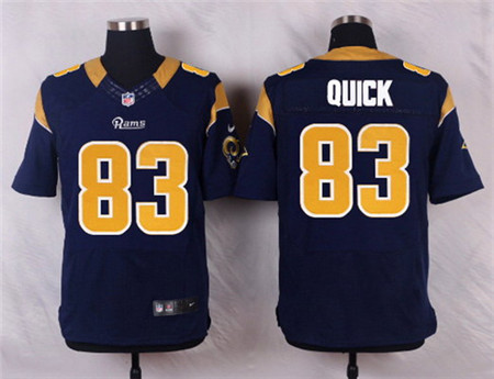 Men's St. Louis Rams #83 Brian Quick Navy Blue Team Color NFL Nike Elite Jersey