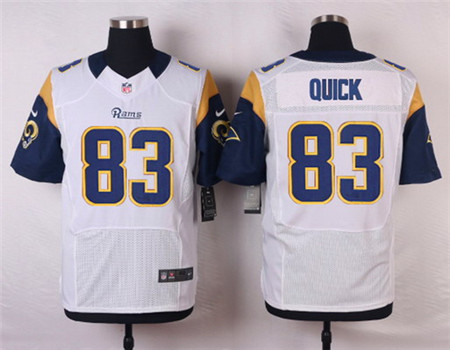 Men's St. Louis Rams #83 Brian Quick White Road NFL Nike Elite Jersey