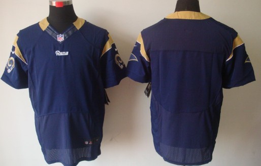Men's St. Louis Rams Blank Navy Blue Nik Elite Jersey