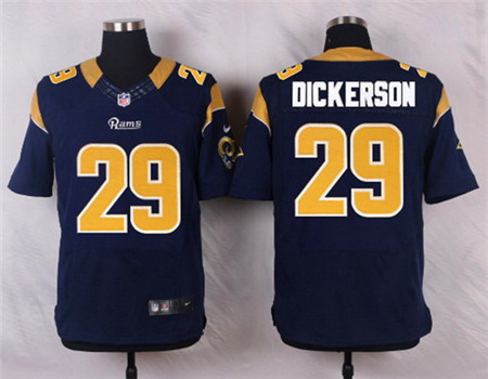 Men's St. Louis Rams Retired Player #29 Eric Dickerson Navy Blue Team Color NFL Nike Elite Jersey