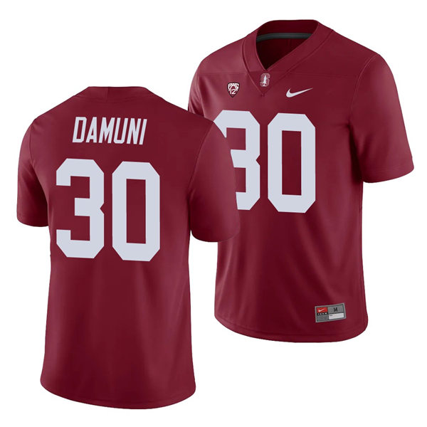 Men's Stanford Cardinal #30 Levani Damuni Nike Cardinal NCAA College Football Game Jersey