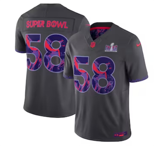 Men's Super Bowl LVIII Nike Anthracite Limited Jersey