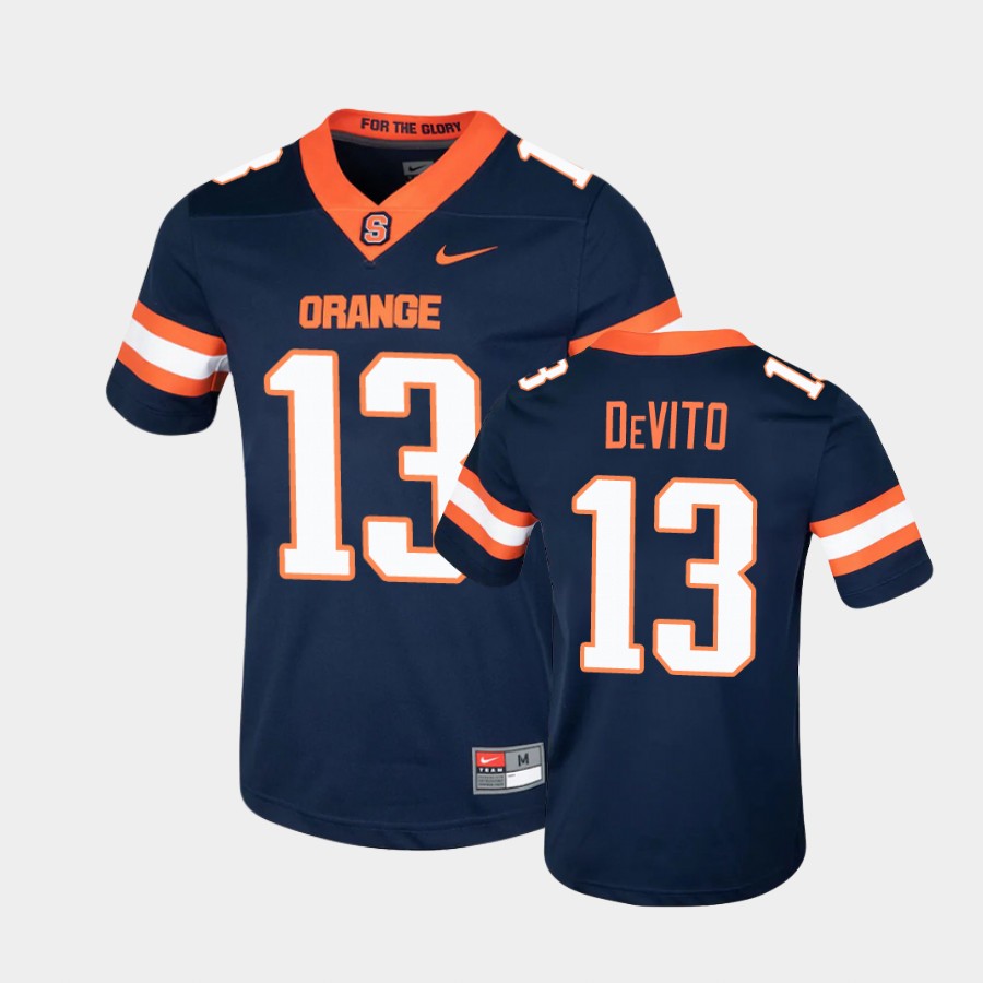 Men's Syracuse Orange #13 Tommy DeVito Nike Navy College Football Jersey