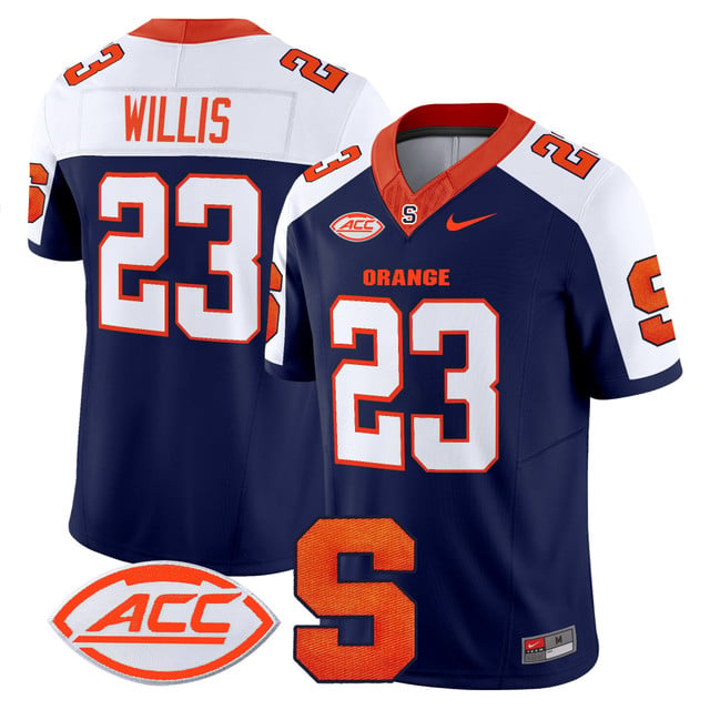Men's Syracuse Orange 2025 Vapor Limited Jersey #23 Yasin Willis