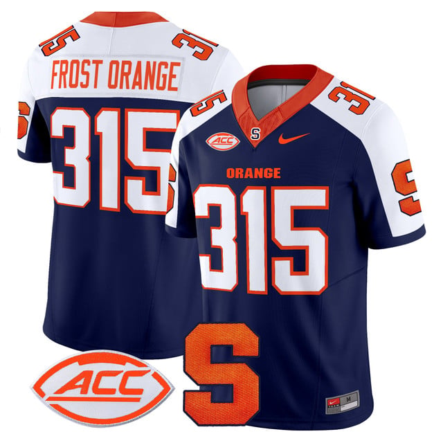 Men's Syracuse Orange 2025 Vapor Limited Jersey #315 Frost Orange
